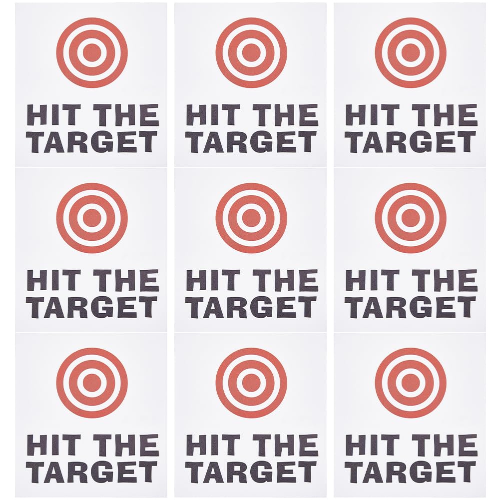 GORGECRAFT 10 Sheet Bullseye Toilet Target Aiming Stickers, Red, PVC, Sporty, Utilitarian, Waterproof, Indoor, 13.2x14cm, Toilet, Urinal, Bathroom, Restroom, Wall, Window, Door, Closet, Tile