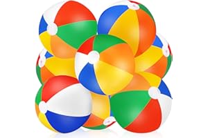 TPCHOIE Large Beach Ball,8 Packs 24" Large Rainbow Beach Ball Bulk, Inflatable Pool Toys for Party Supplies Decorations, Adults Kids Birthday Luau Summer Beach Water Games Beachballs Party Favors