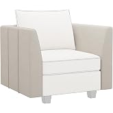 Belffin Modular Sofa Armrest Module for Velvet Piping Modular Sectoinal Couch, Pair of Armrests, Beige