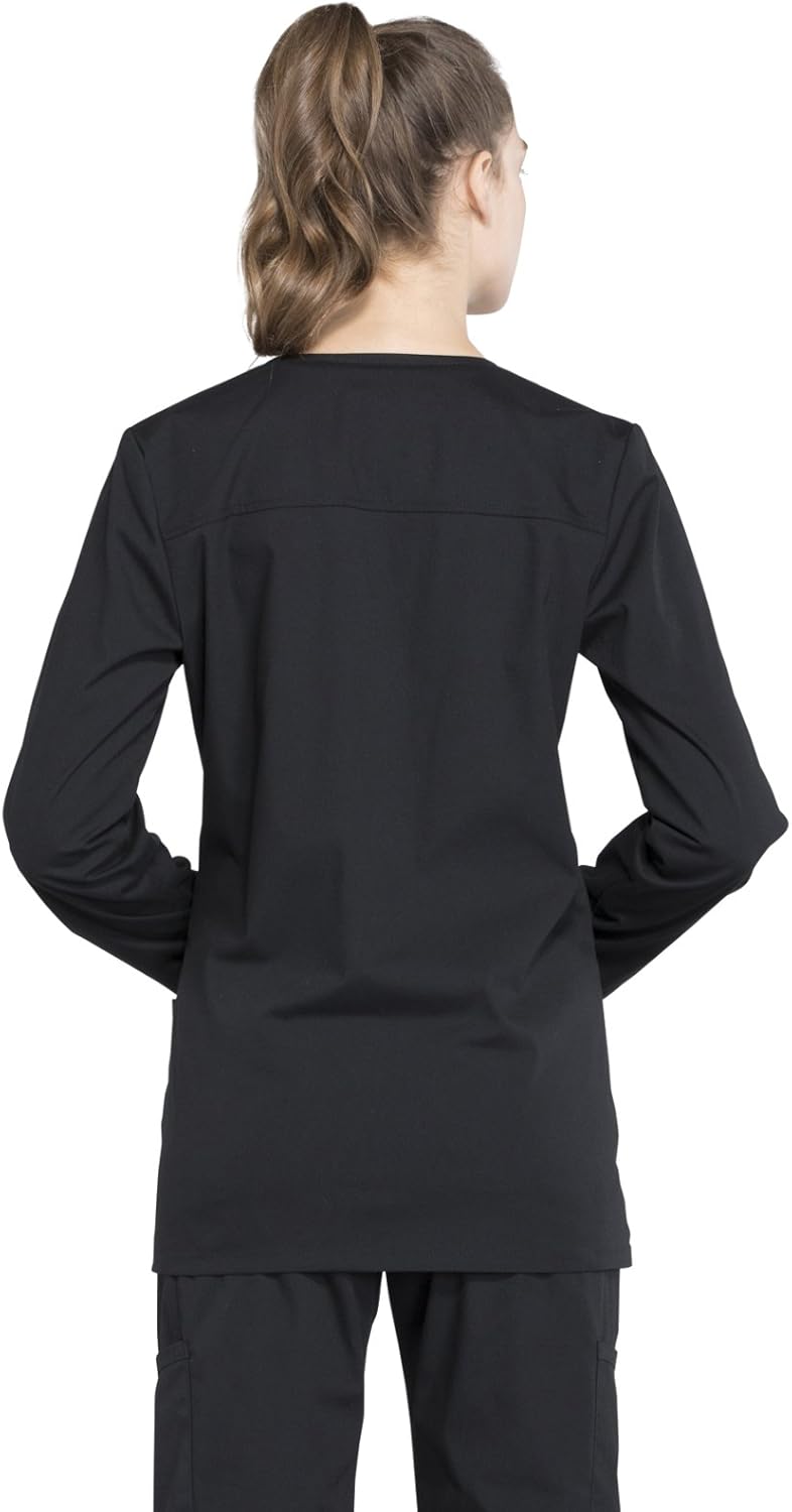 Cherokee Workwear Professionals Snap Front Warm-up Scrub Jacket: Clothing