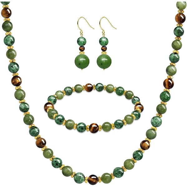 Aenu Illusion 3-Layer Beaded Statement Necklace & Earrings Set - Bohemian Handmade Jewelry, Colorful Beads