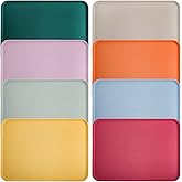 Lyellfe 8 Pack Fast Food Serving Tray, 15 by 10-Inch Wheat Straw Cafeteria Tray, Colorful Restaurant Serving Trays, Rectangular Serving Platter for Party, Home, School, Restaurant
