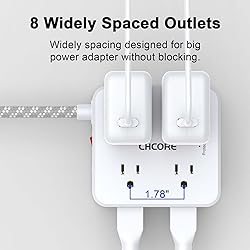 Surge Protector Power Strip - CHCORE 10 Ft Braided