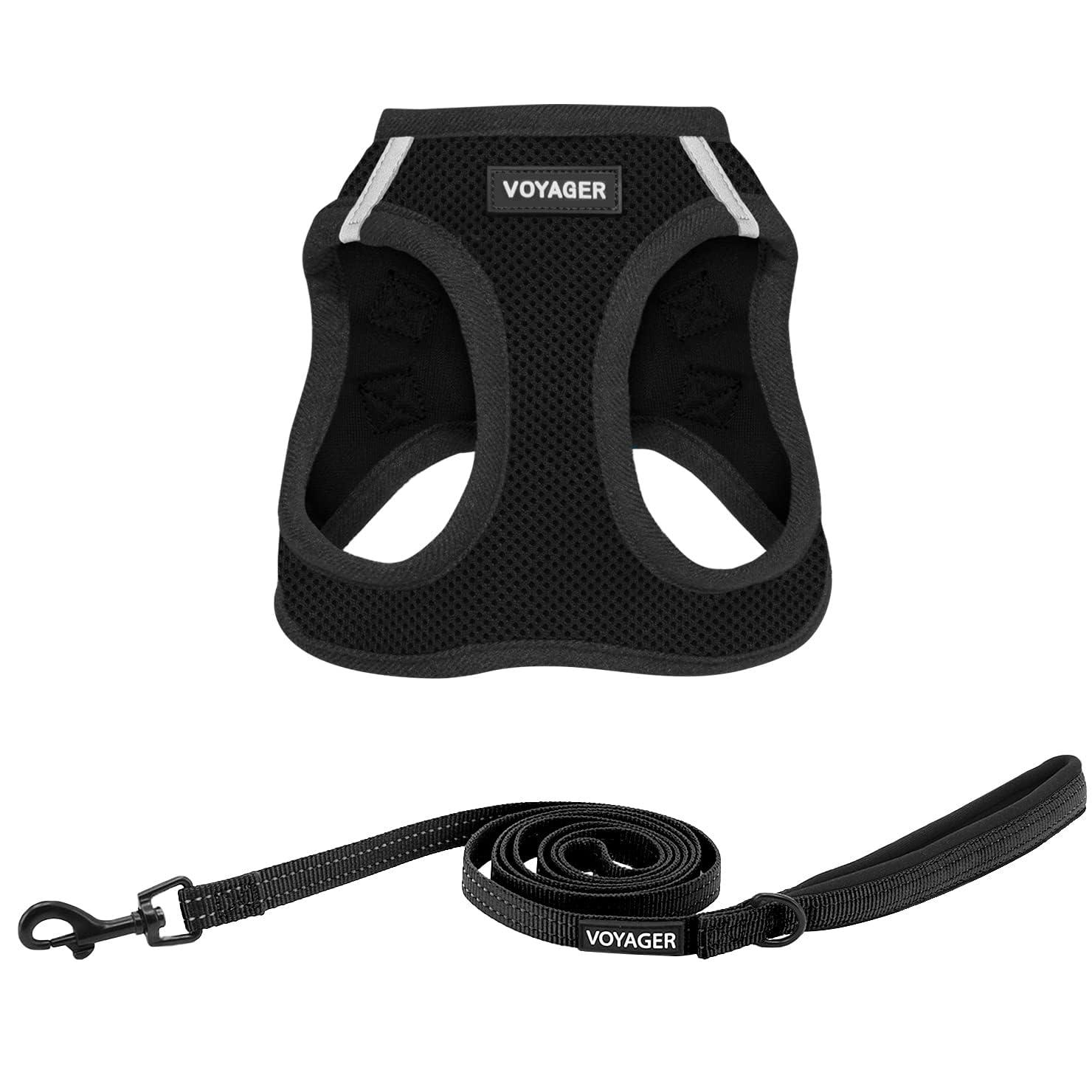 Voyager Step-In Air Dog Harness - All Weather Mesh Step in Vest Harness for Small and Medium Dogs by Best Pet Supplies - Black, XL — image 1