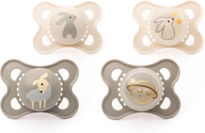 MAM Original Day & Night Soothers 0-6 Months 4 Pack Orthodontic Teat