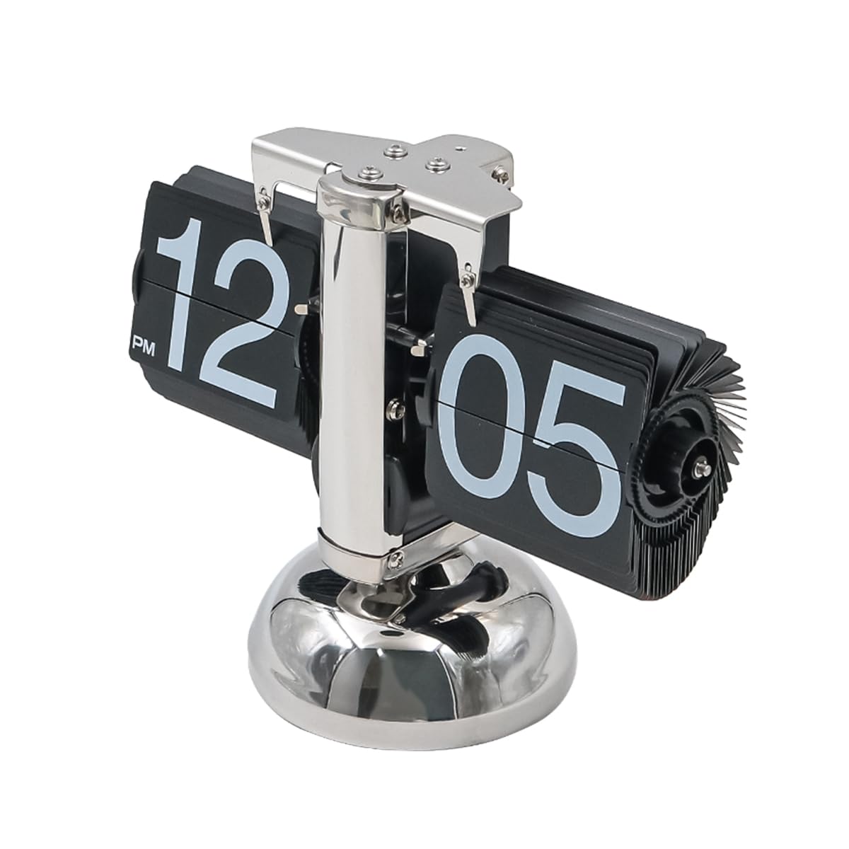 Sarini Retro Digital Flip Clock, Digital Flip Clock, Flip Desk Clock, Automatic Page Flip Clock, Used In Home Living Room, Hotel Desk Clock (Black)