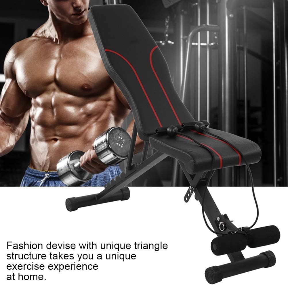 POCREATION Incline Decline Bench, Adjustable Full Body Workout Weight Bench Multi-Purpose Utility Weight Bench Foldable Flat Bench for Home Gym Load Capacity 441LBS: Sports & Outdoors