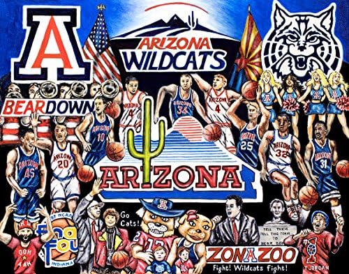 Arizona Wildcat Tribute - 22" x 28" High Quality Paper Print by Thomas Jordan
