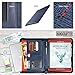 Wundermax Vegan PU Leather Padfolio - Business Notebook Organizer w/Zipper for Resume, Work & Notes - Padfolio for Men & Women w/Notepad and 10