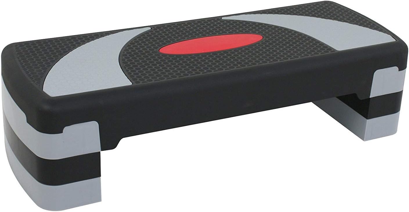 HomGarden31'' Adjustable Workout Aerobic Stepper in Fitness & Exercise Step Platform 4" - 6" - 8" Platform Trainer Stepper w/Risers for Home Gym