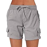 ANRABESS Womens Summer Shorts 2026 Dressy Casual Hiking Cargo Shorts Trendy Outdoor Outfits 6 Pockets