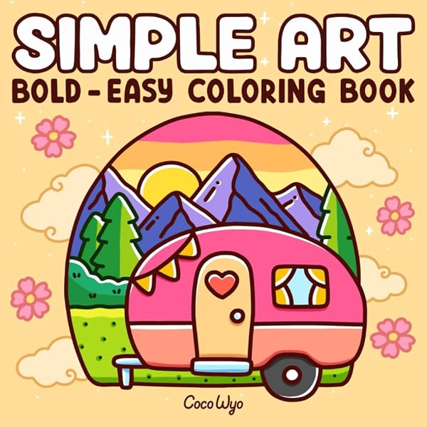 Simple Art: Coloring Book for Adults and Teens, Bold and Easy Designs for Relaxation with Minimalist Features (Bold & Easy Co