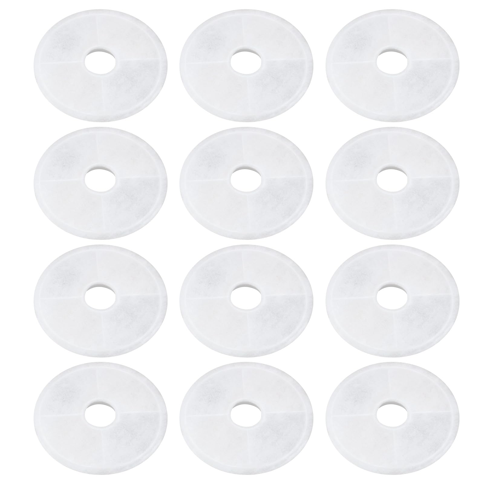 SG Store 12pcs Cat Water Fountain Filter, Compatible with Catit 3L Flower Pet Water Dispenser, Triple Filtration System, Removes Hair, Heavy Metals, and Odors