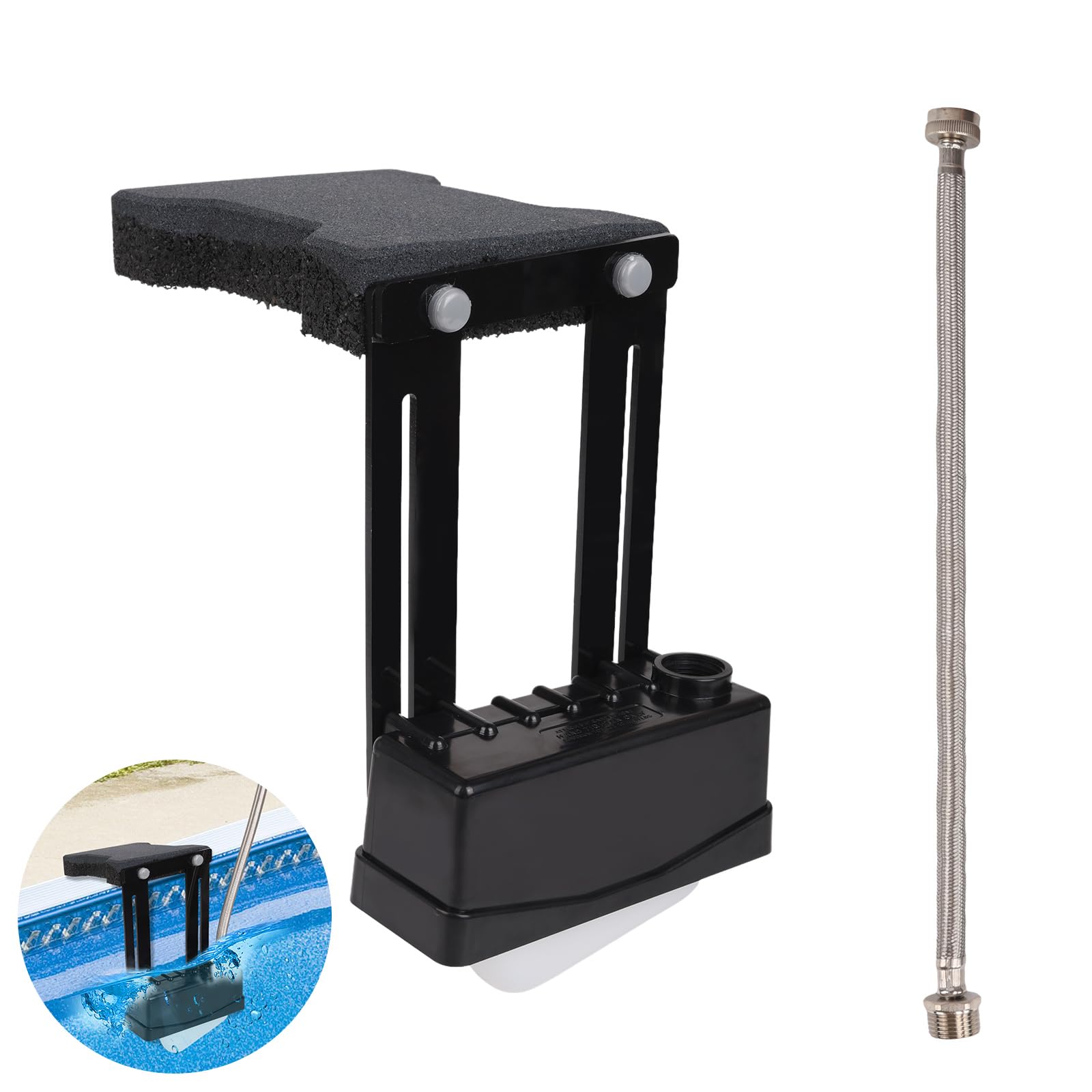 Photo 1 of CZXCTK Pool Water Leveler,Automatic Pool Filler, Spa, Pond, Pool auto Filler for Water Level Control,Supplied with Connecting Stainless Steel Water Hose Easy to Use, Black