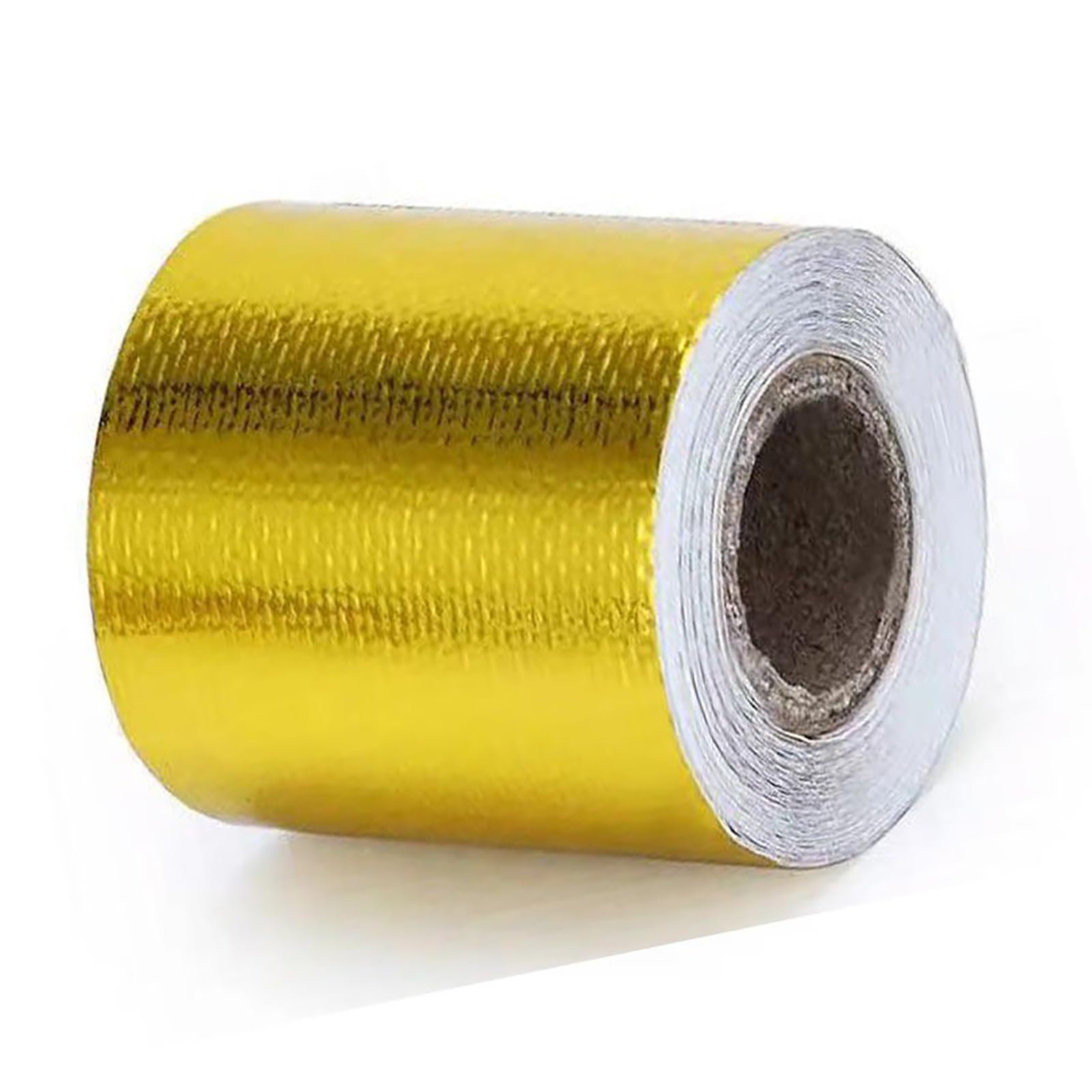 Fydun Aluminum Foil Tape, Heat Reflective Tape 5m * 5cm Car Aluminum Foil Adhesive Reflective Heat Shield Wrap Tape for HVAC Duct Pipe Insulation (Gold 5M*5Cm)