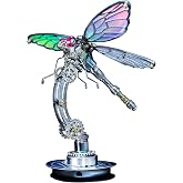 Arcynix Mostarle Cyberpunk Dragonfly 3D Metal Puzzle, DIY Mechanical Model Kit for Teens &amp; Adults, Color-Shifting Electroplated Wings, Adjustable Display, DIY Stress Relief Home D&eacute;cor Gift