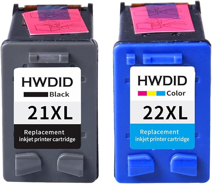 Cartouches D'encre Compatibles HP 21 XL Et HP 22 XL - Pour Imprimantes DeskJet F325/F335, Neuves