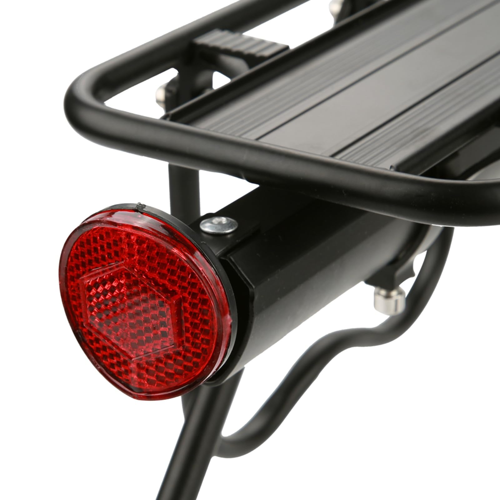 Bike Rear Seat Rack with Signal Light, Universal Adjustable Bike Bicycle Rear Seat Rack Luggage Shelf, Aluminum Alloy Sturdy Lightweight Mountain Cycling Back Seat Stand Panniers & Rack Accessory