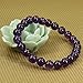 Natural A Grade Dark Amethyst Gemstone 8mm Round Beads Stretch Bracelet 7 Inch