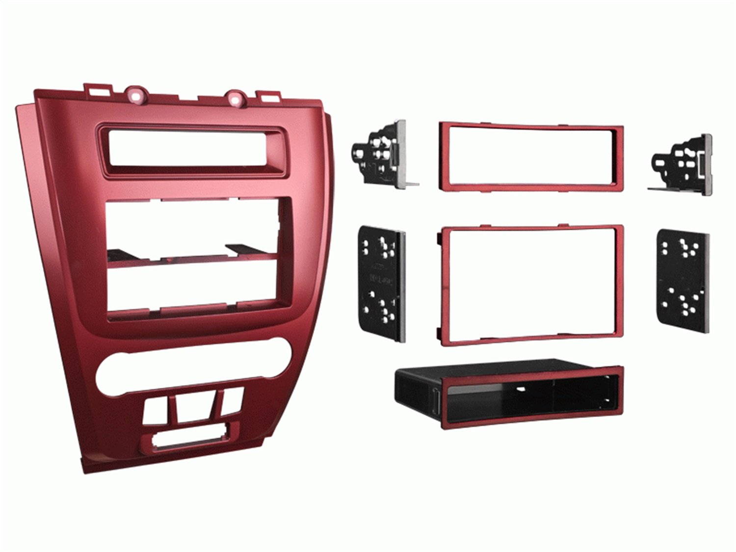 Metra 99-5821R Single or Double DIN Installation Dash Kit for 2010 Ford Fusion and Mercury Milan, Red