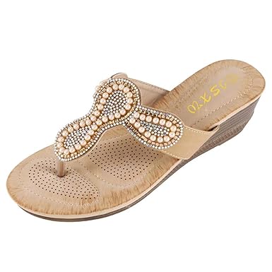 jewel flip flop sandals