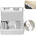 KYHSHJ Recessed Flat Hidden Socket Kit with 4 * 15A Receptacle+2 * 4.8A USB Charging Ports+2-Port RJ45 Datacom Receptacle.Corrosive Resistant Hardware,Silver
