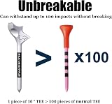 Vinuwu 10 Pcs Golf Tees Unbreakable 10 Degree Plastic Golf Tees view 4