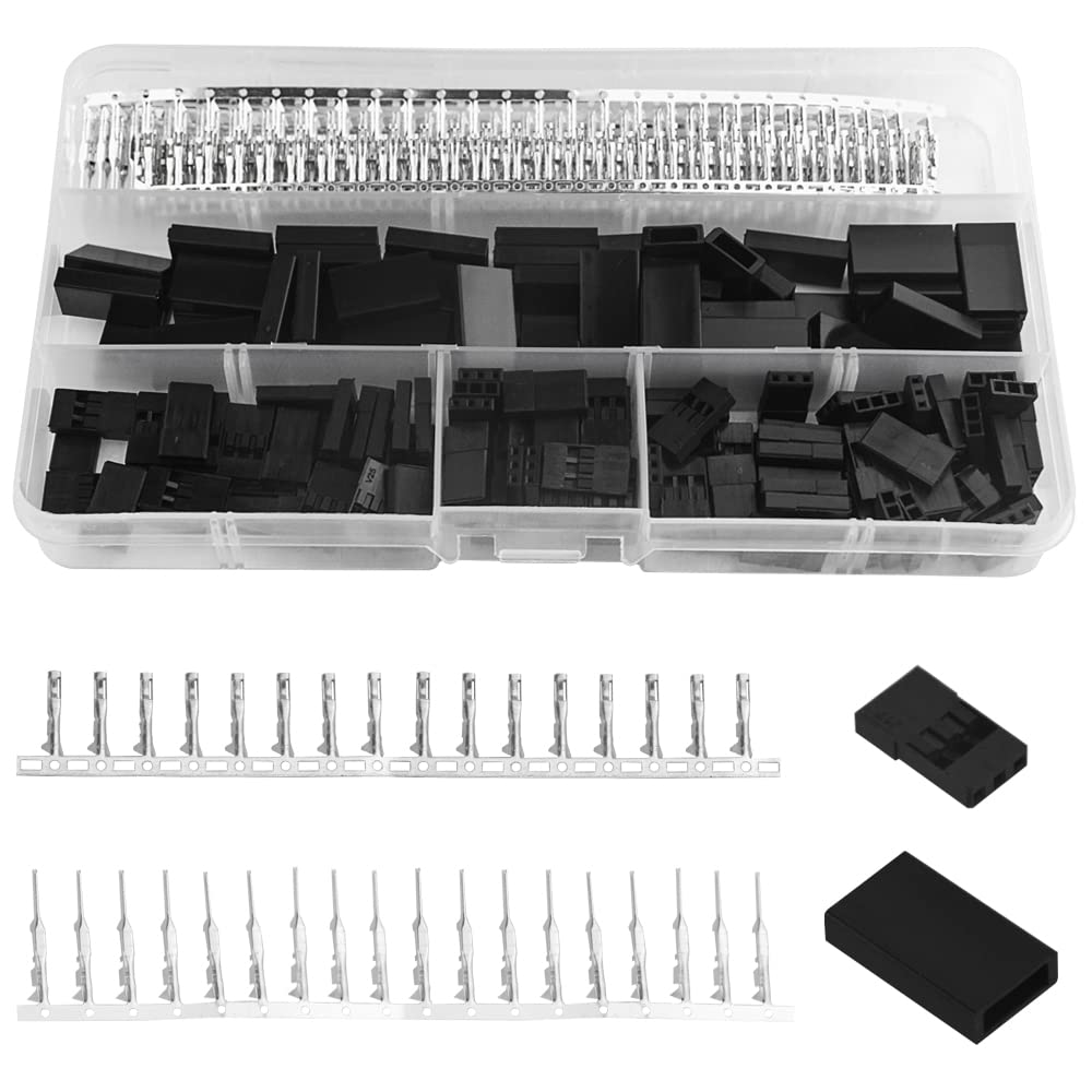 WMYCONGCONG 450 Pcs Universal Servo Cable Wire Connector and Male Female Crimping Pin Kit Compatible with JR Hitec