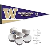 Washington UW Huskies Pennant Flag and Wall Tack Mount Pads
