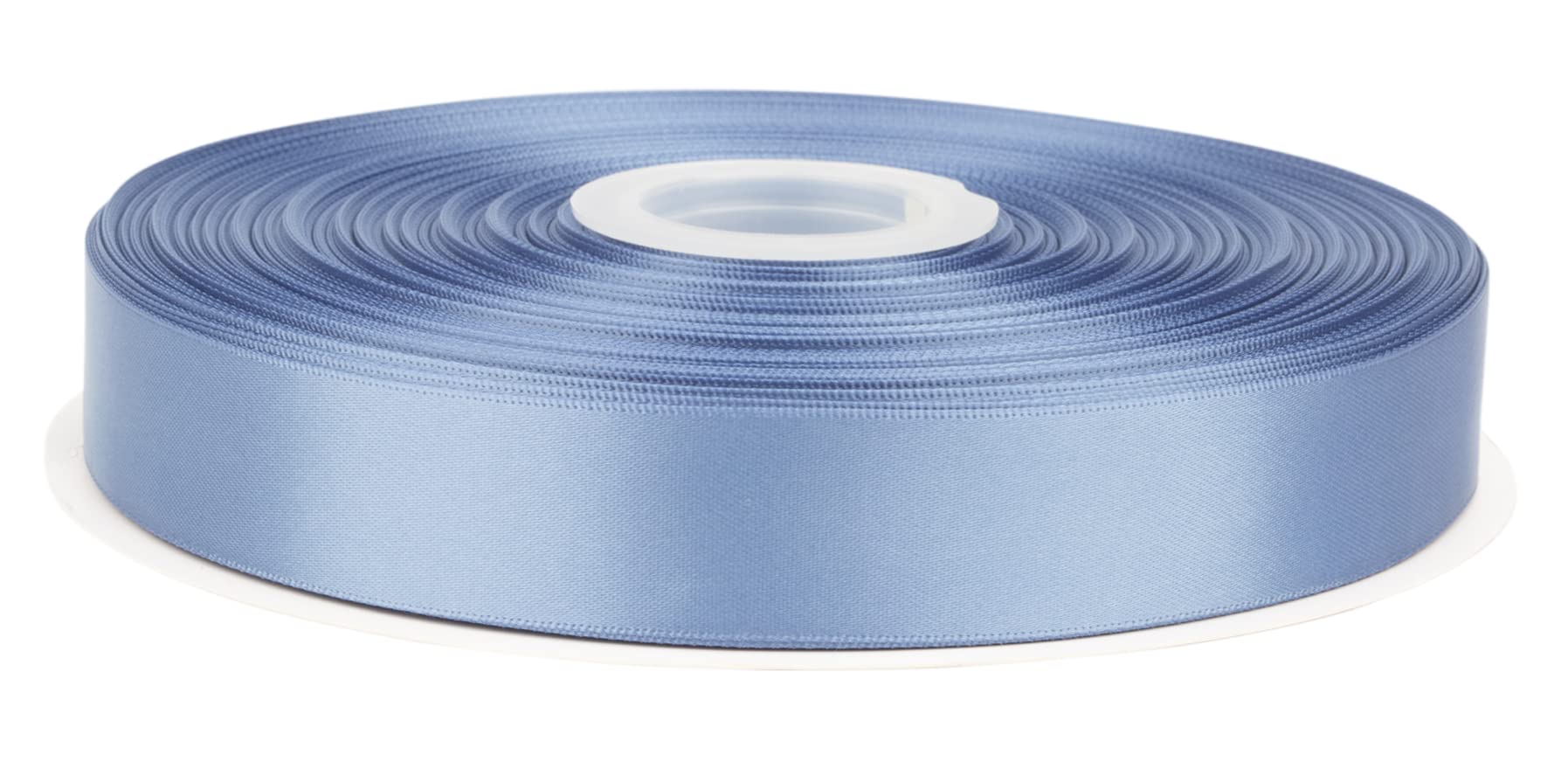Fondersy 91 Meters Smoke Blue Double Faced Satin Ribbon - 25mm Width for Wedding, Gift Wrapping, Floral Arrangement and Crafts