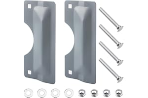 HUGEXPEN Door Latch Cover Latch Protector 3'' x 7'', Latch Guard Plate Cover, Protect Against Forced Entry (2 PCS)