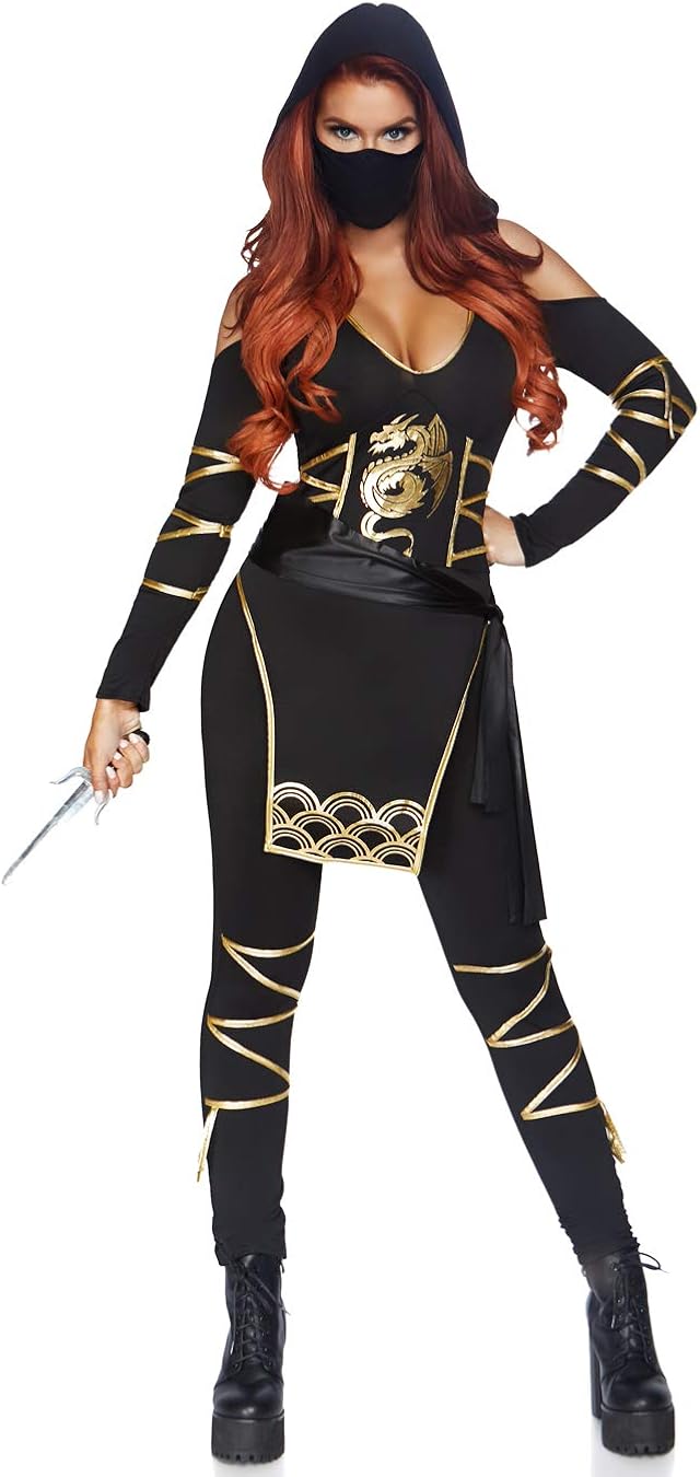 Leg Avenue Women's 5 Piece Deadly Ninja Costume: Clothing