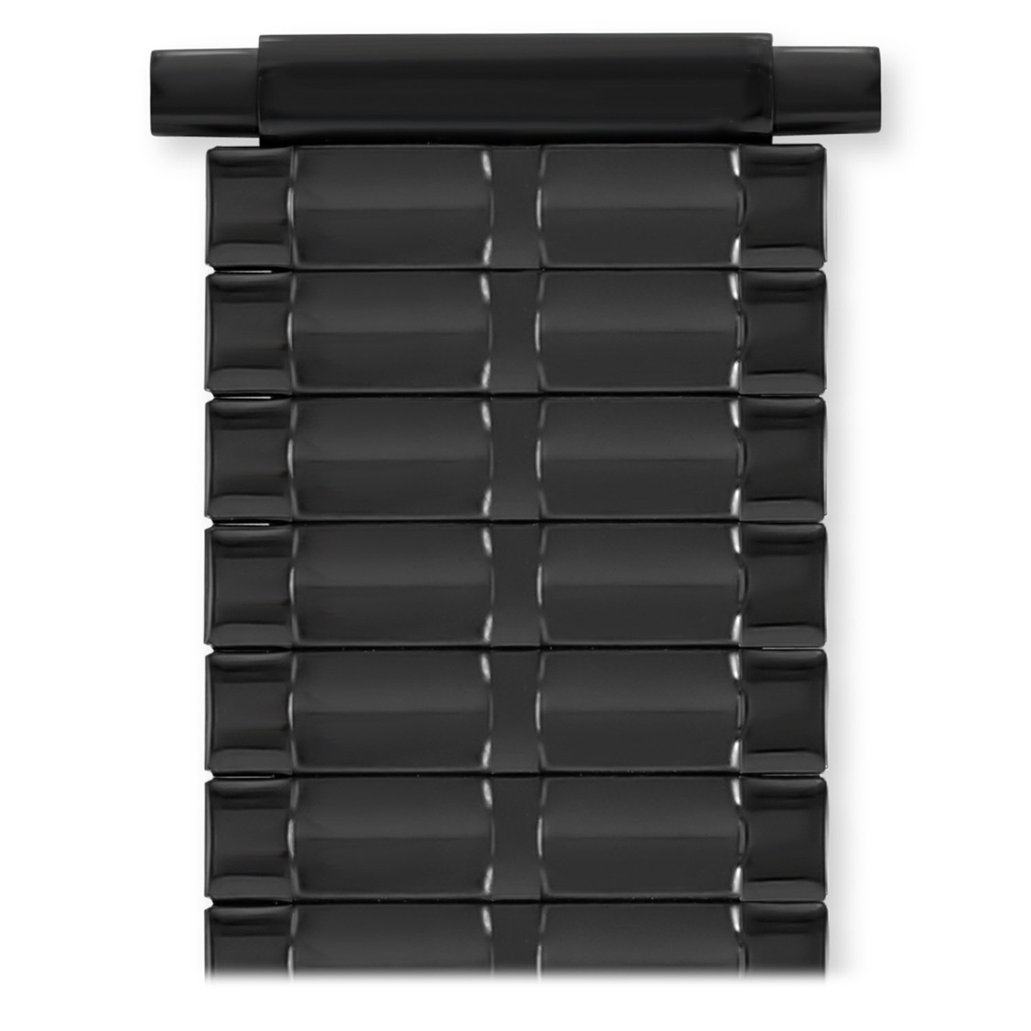 Speidel-Mens-Stainless-Steel-Comfortable-Stretch-Watch-Band-Black-PVD-Replacement-Strap-16-22mm-Straight-End-with-No-Clasp-Long