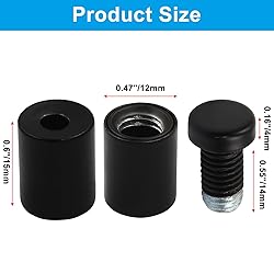 Zorveiio 1/2" x 3/4" Sign Standoff Screws 24 Pcs