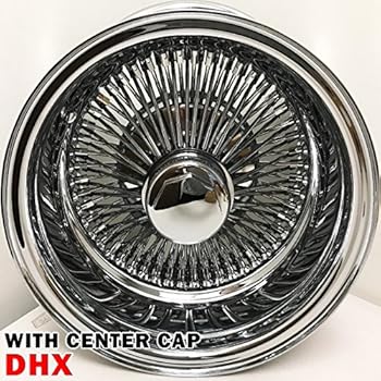 1PCS 13x7 Rev 100 Spokes Chrome Reverse Wire Wheels Straight Lace Deep Dish Rims (DHX)
