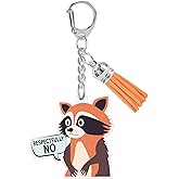 Raccoon Lover Gift Keychain for Women Men Funny Raccoon Keychain Cute Animal Lovers Gifts Animal Keyring Racoons Gift Humor Gifts Keychains for Racoons Lovers Animals Lover Christmas Birthday Present