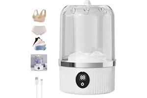 CRIVERY Portable Mini Washing Machine, Underwear Washer, 2025 New Mini Automatic Washing Machines, Rechargeable Cordless Washing-Machine, Compact Travel Laundry for Bra, Underwear, Socks (white)