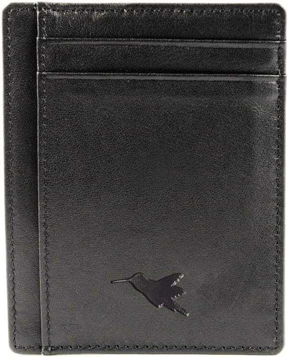Slim Card Holder City | Black Designer RFID Blocking Wallet/Credit Card Organiser in PU Leather for Men and Women. Compact and Light: Also fit for Business Cards, Slips, Tickets, Receipts.