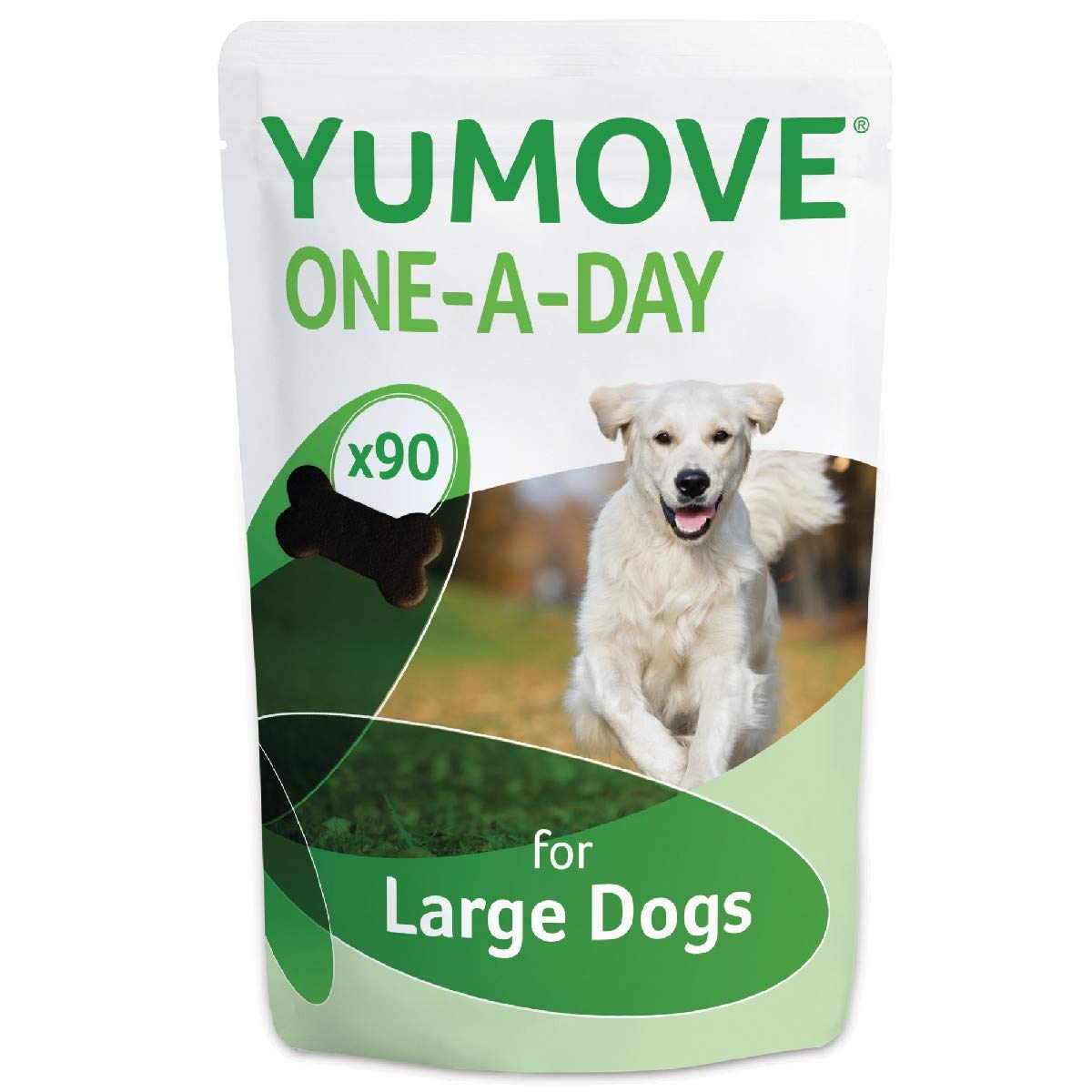 Lintbells | YuMOVE ONE-A-DAY Large Chewies for Dogs | Essential Hip and Joint Supplement for Stiff Dogs Aged 7 to 8 | 90 Chews - 3 Months supply
