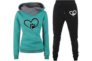 JMMSlmax Women Hoodie Tracksuit Jogger Pant 2 Piece Outfits Women Solid Color Hooded Sweatshirt and Pant Tracksuit Sport Suit