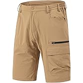 Rdruko Men's Hiking Shorts 9" Quick Dry Lightweight Water Resistant Work Outdoor Shorts with 5 Pockets