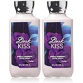 Bath and Body Works Dark Kiss Super Smooth Body Lotion Sets Gift For Women 8 Oz -2 Pack (Dark Kiss)