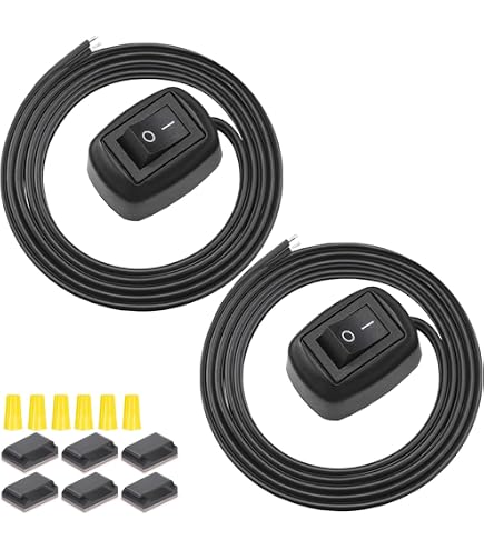 Electric Switch On Off 2-Pack Red Rocker Switches With Cable - ON/Off ...