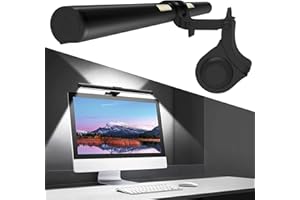 OOWOLF Monitor Light Bar With Backlight, CRI≥95 Desk Lamp for Eye-Caring, No Glare, Dual Light, Filter Blue-Light, 3-Color Mo