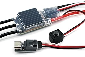 RhinoESC AM32 VE80A Crawler ESC 2-8S BEC 5.2-8.2V Brushless ESC for 1/8 1/10 Scale Crawler Car Axial SCX10 Traxxas TRX-4 TRX-6 (VE80A)