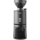Eureka Peppe Coffee Grinder, Black | Designed for Brew Methods (Drip, Pour Over, French Press, Moka), 50mm Flat Burrs, 150g Hopper + Catch Bin