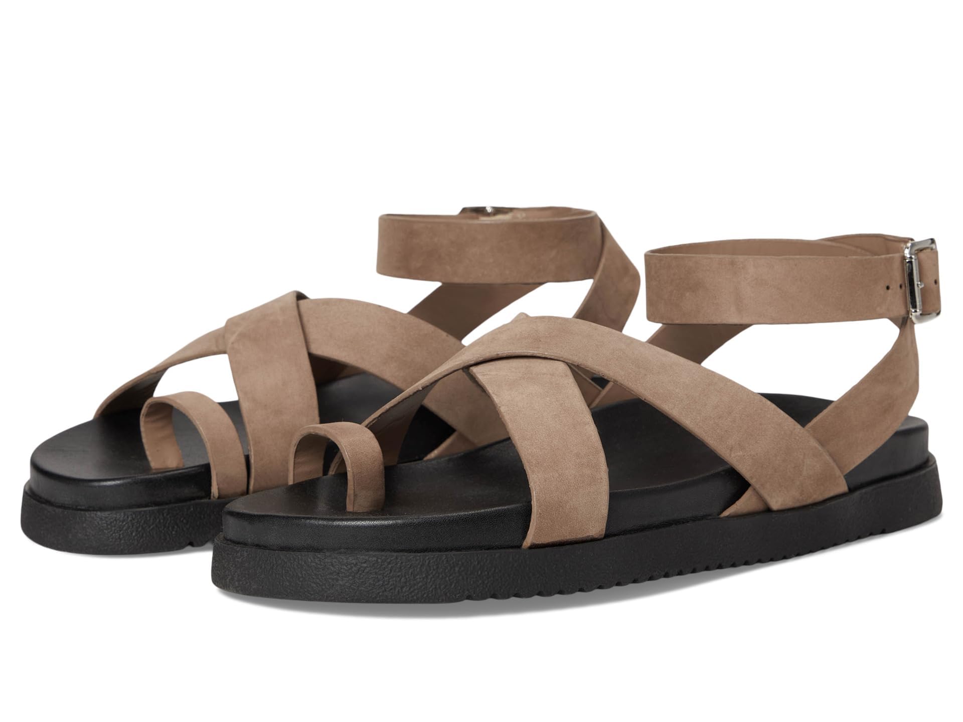 Steve Madden Women’s Mira Sandal, Taupe Nubuck, 9.5