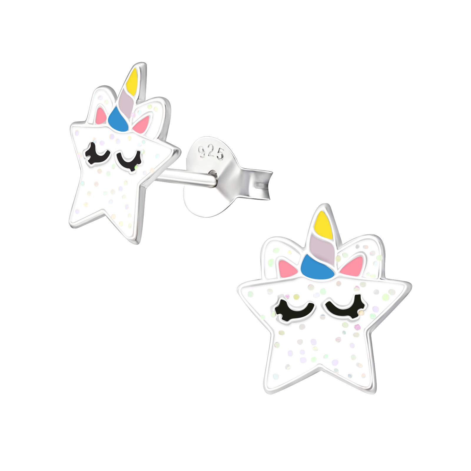 925 Sterling Silver Unicorn Stud Earrings for Women & Girls – Gift-Ready Jewellery by The Rose & Silver Company