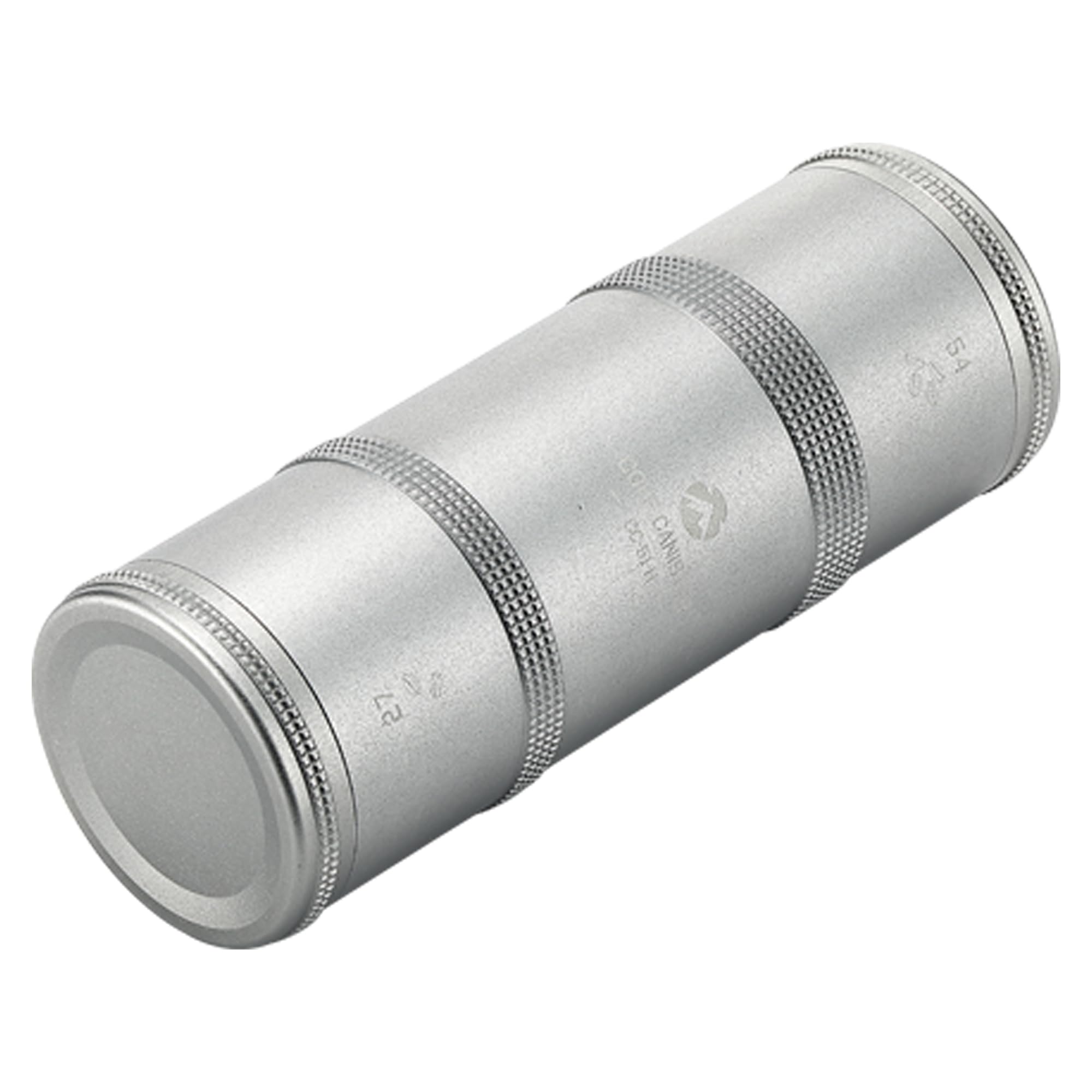 CAMPINGMOON 2-Layer Portable Coffee Bean Storage Canister Airtight Duralumin Coffee Travel Container Camping Lightweight Slim Mini Tea Caddy CNC Machined Metal Spice Jar Silver M 27g 54g CC-51-H