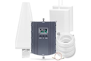 YZXTCALL Cell Phone Booster for Home & Multi-Room, Cell Phone Signal Booster with 2 Indoor Panel Antennas for Band 66/2/4/5/12/17/13/25,Up to 8000 Sq.Ft,Boost 4G 5G LTE Data for All U.S. Carriers, FCC Approved